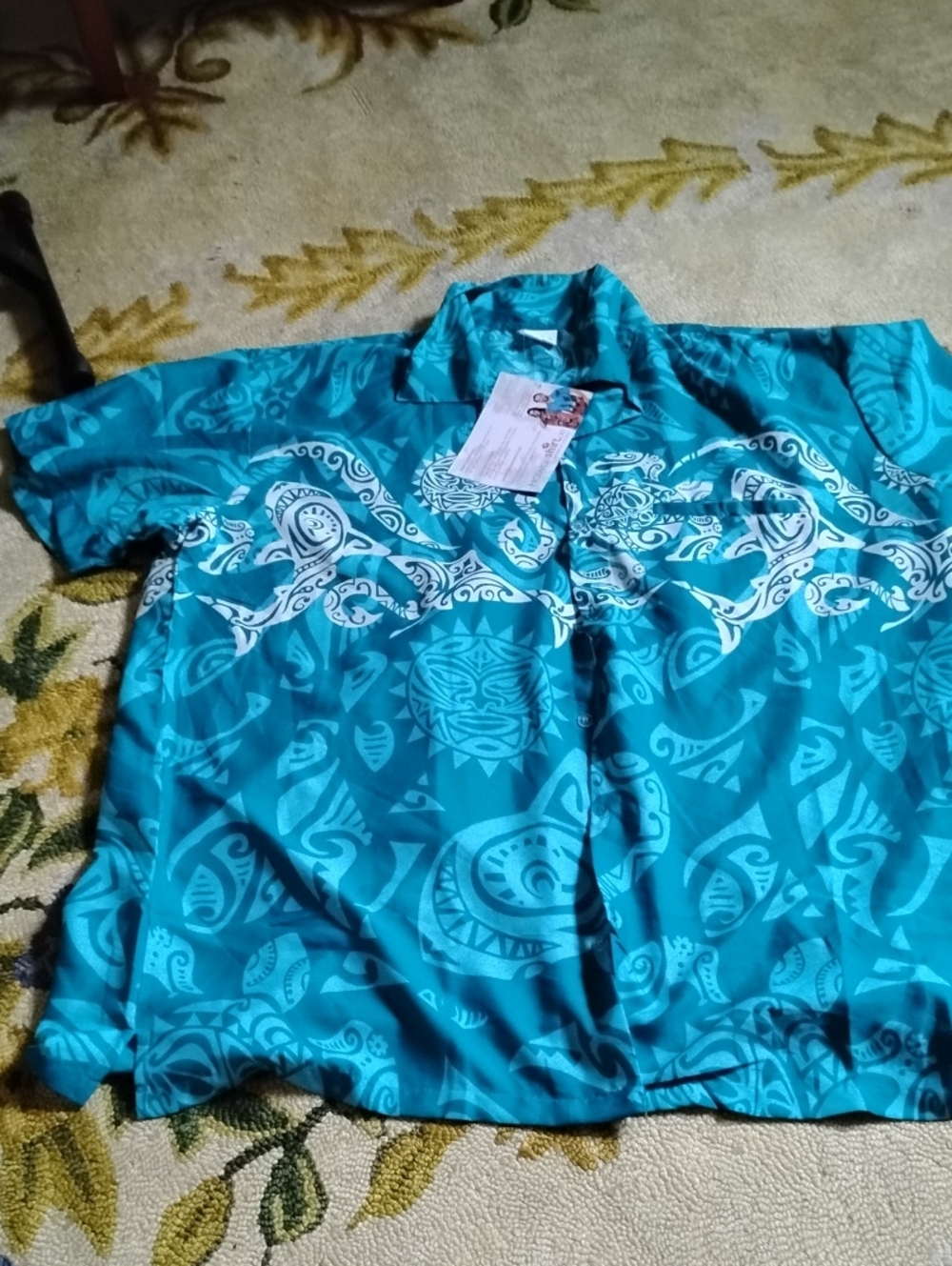 Men's Blue XL King of Kamcha Hawaiian Shirt NWT New Casual Button Down